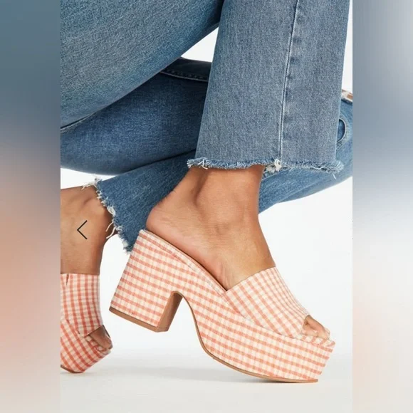 🌹NIB:JUSTFAB ESMIE BLOCKED HEEL PLATFORM SANDALS - Picture 7 of 12